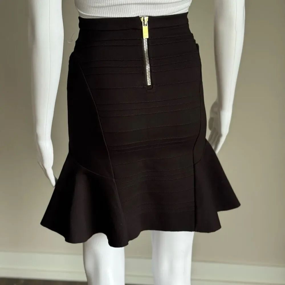 MAJE Stretched Waist Flared Hem Skirt - Picture 6 of 8